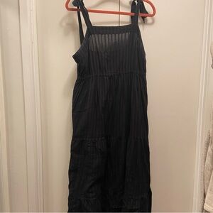 Black Cotton Maxi Dress